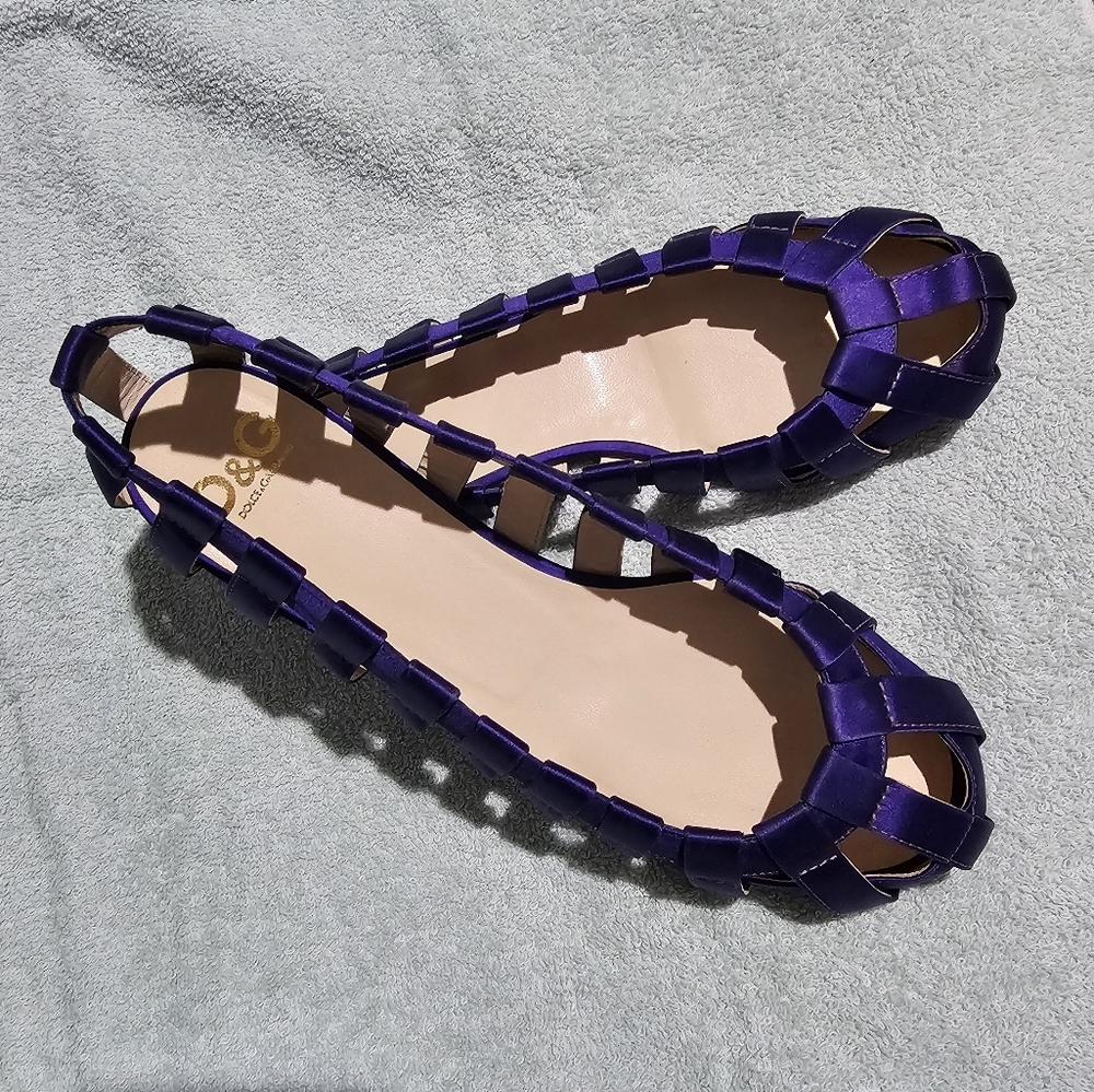 D&G Purple Flats with Woven Design